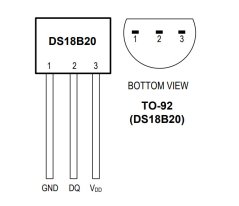 DS18B20+ TO-92 1-Wire Temperature Sensor
