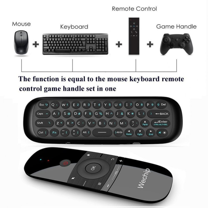 W1 Air Mouse - Universal Remote Control with Keyboard 2.4GHz USB
