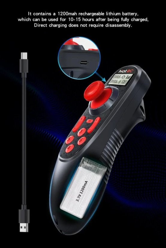 HotRC DS-600 6-channel transmitter 2.4GHz FHSS