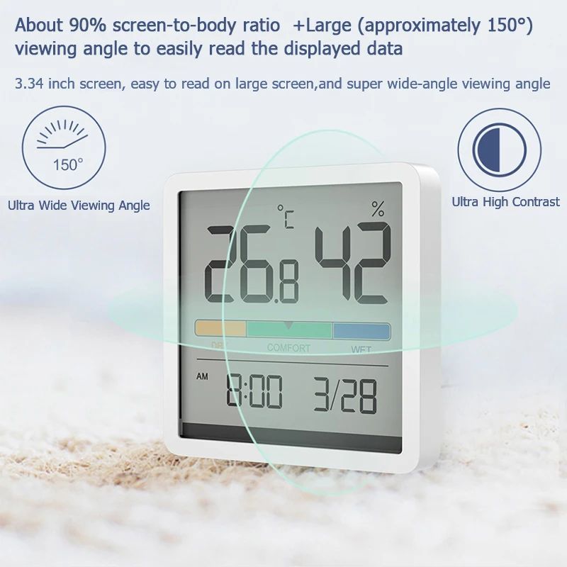 MIIIW NK5253 Mini Thermometer and Hygrometer 3-in-1 with Alarm