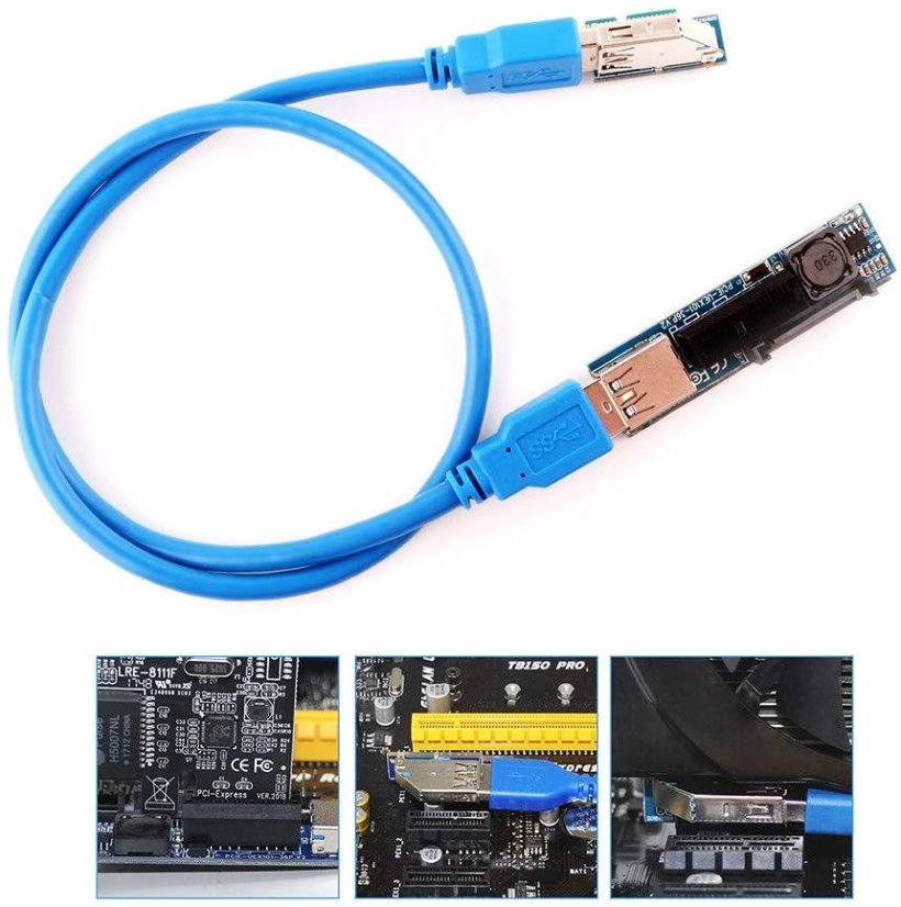 Mini PCI-Ex1 prodlužovací kabel - UEX101