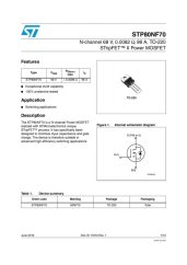 STP80NF70 N-Ch MOSFET 68V 98A 0.0082 Ohm STripFET II TO-220-3