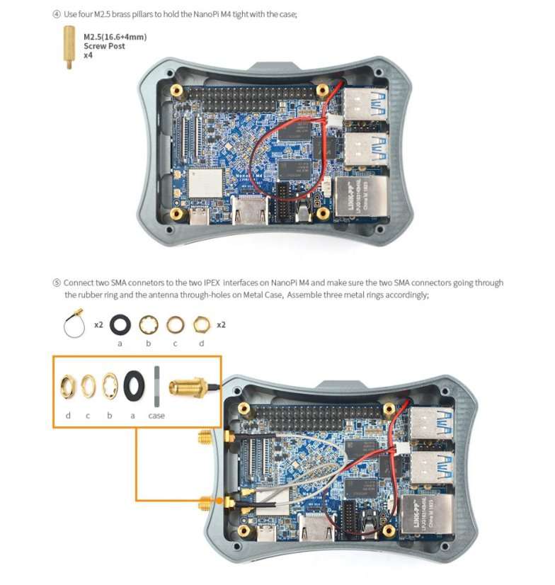 Metal Case for NanoPi M4 with Fan
