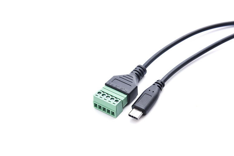 USB-C M na svorkovnici 5pin - šroubová svorka - kabel 30cm