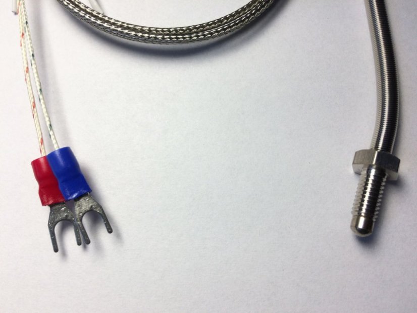 TC typ E termočlánkové teplotní čidlo M6 s kovovým opředením