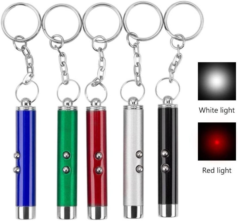 Miniaturní laserové ukazovátko pro kočky a psy 2v1