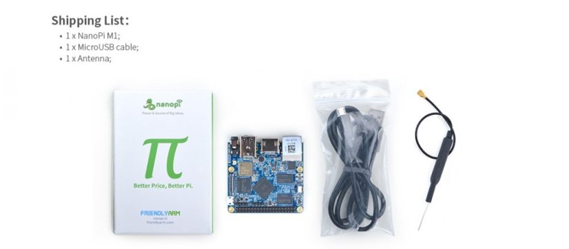 NanoPi M1 Plus - Single Board Computer with Heat Sink
