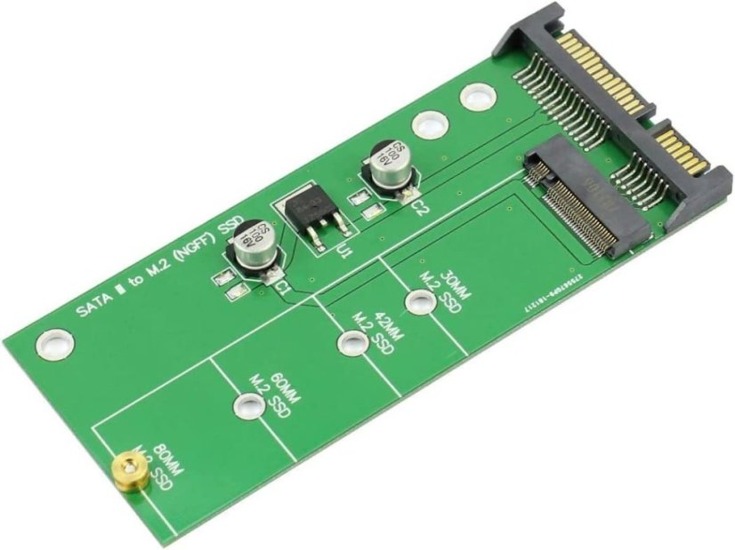 Adaptér SATA 3 na M.2 (NGFF) SSD 7+5pin, Karta B Key