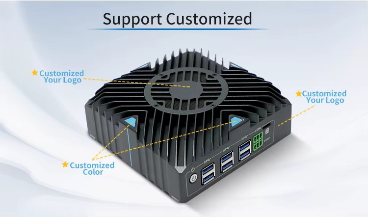 N312F Bezventilátorový mini firewall PC, 4×Gigabit LAN, HDMI/DP, USB 3.0