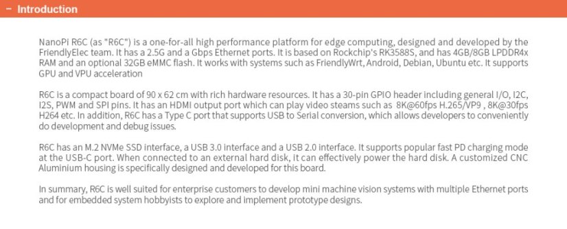 NanoPi R6C Mini-Router 8GB RAM, 32GB eMMC