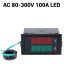 Digitální ampérmetr/voltmetr DL69-2042 AC 80-300V 100A s modrým podsvětlením