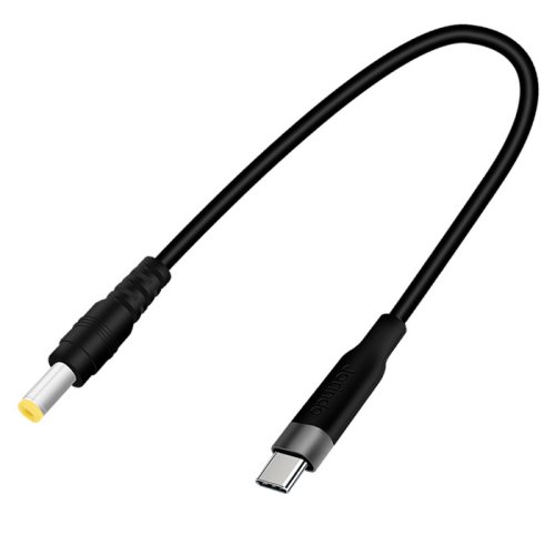 USB-C PD na DC5525 12A, 3A nabíjecí kabel 0,4m - černý