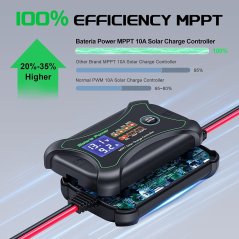 Přenosný regulátor nabíjení M1210P 12V 10A s rychlospojkami