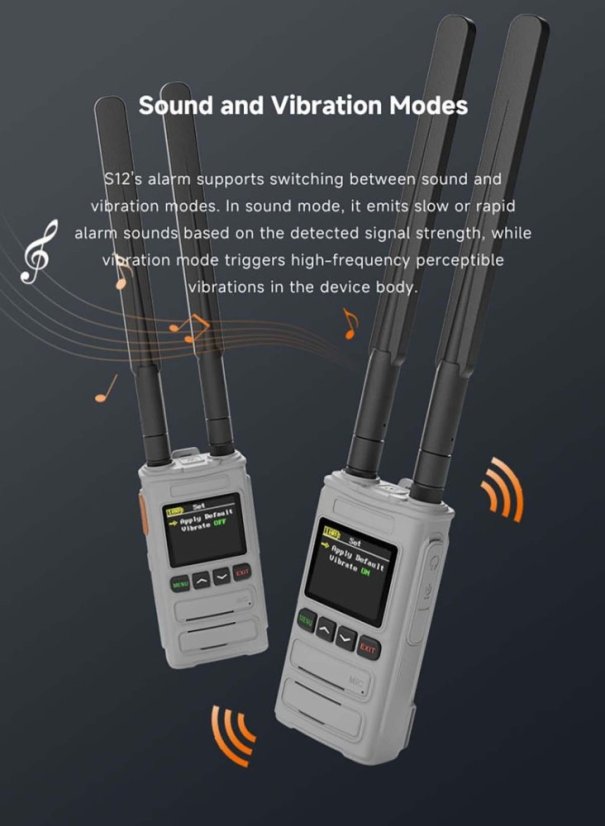 Skydroid S12 ruční detektor dronů s alarmem