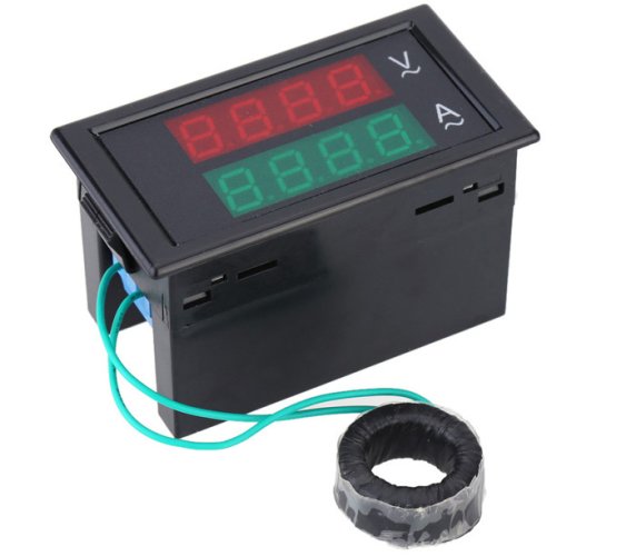 Digitální ampérmetr/voltmetr DL69-2042 AC 80-300V 100A s modrým podsvětlením