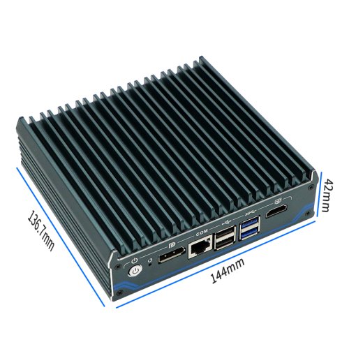 N1241 Průmyslové Mini PC Barebone Fanless N100