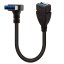 USB 3.0 prodlužovací kabel, samec-samice, zahnutý