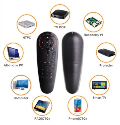 G30s univerzální dálkový ovladač s gyroskopem a hlasovým ovládáním 2.4GHz USB