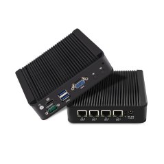 N25 Mini PC s Intel Celeron J4125 a 4 LAN porty, bezventilátorový barebone