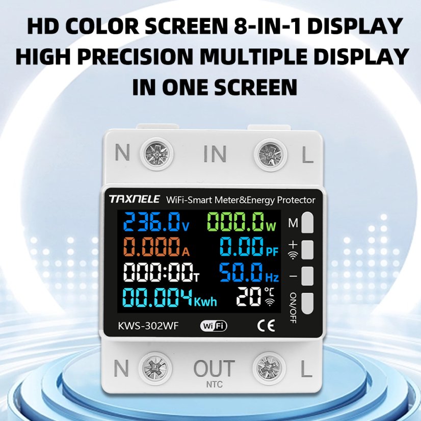 Tuya WiFi 8v1 Electrometer 170-270V/63A