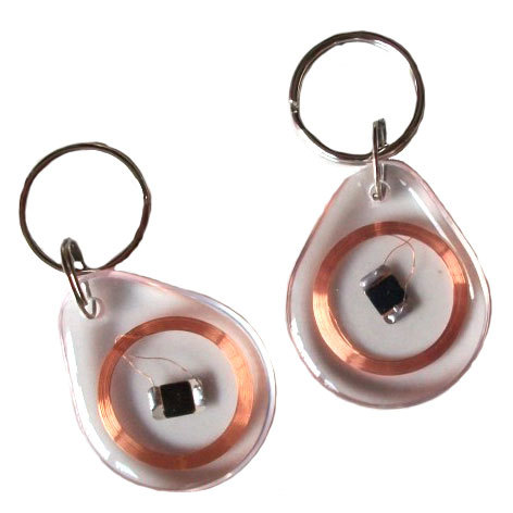 Mifare S50 13.56MHz RFID Non-rewritable UID Chip Keychain - Transparent