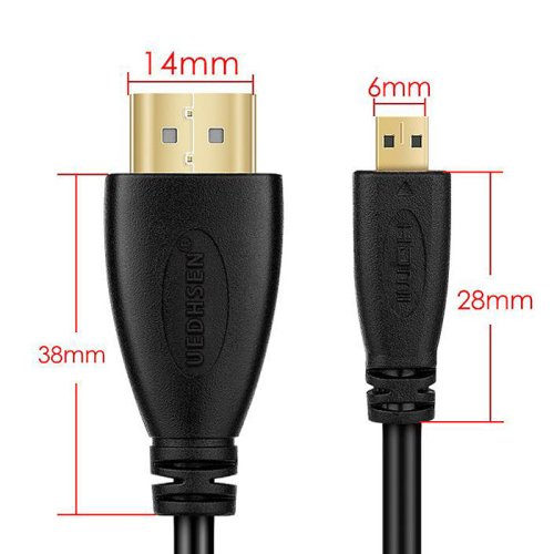 HDMI na micro HDMI kabel, 1080p, 1.4 - Délka: 3m