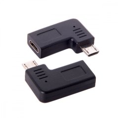 UC-213-LE USB C F to micro USB M - right angle connector 90° (right)