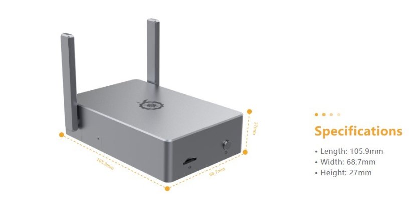 Kryt pro Orange Pi 5 a Pi 5B s anténami