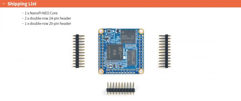 NanoPi NEO Core CPU Deska LTS