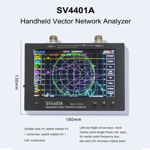 SV4401A 4.4G VNA s kapacitní dotykovou obrazovkou