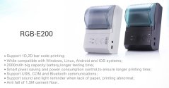 RGB-E200 58mm BT Mobile Receipt and Barcode Printer