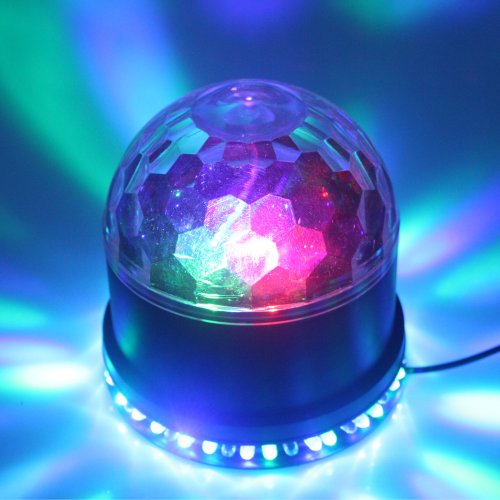 RGB LED Křišťálová koule ES-01 - Otočné Disco Světlo