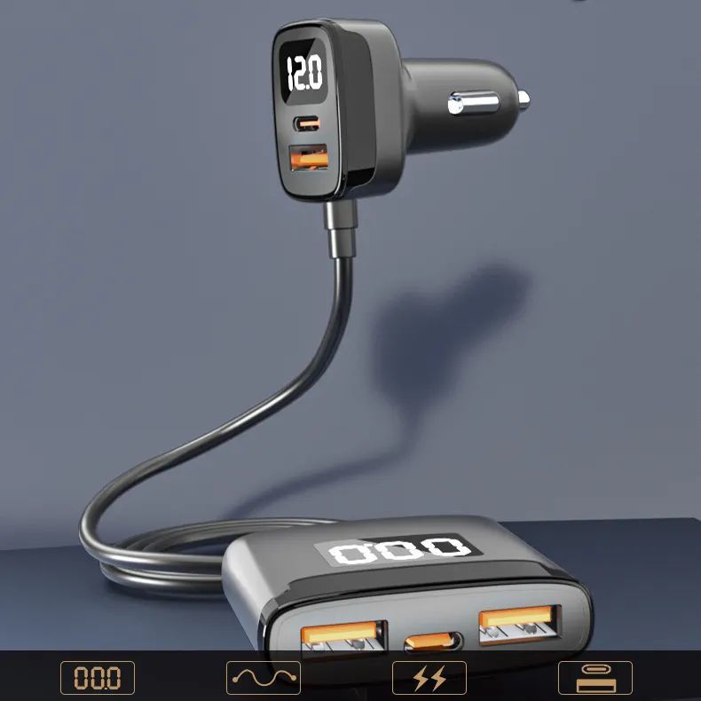 EC17 58W Auto Nabíječka s 2x USB-C a 3x USB-A