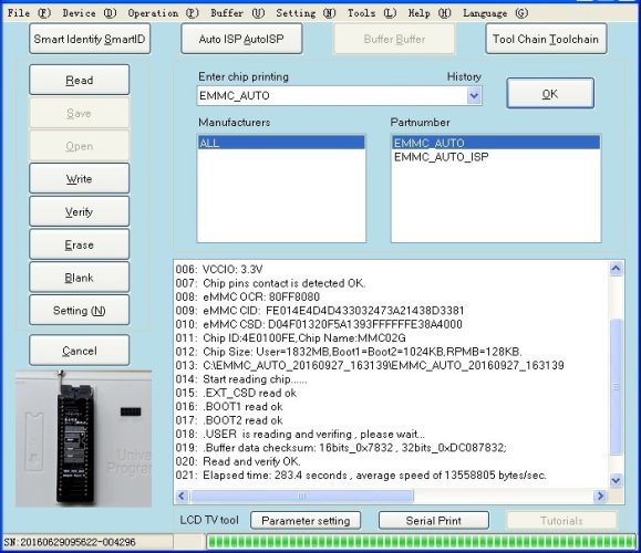 RT809H EMMC-NAND FLASH Univerzální Programátor se 12 Adaptéry