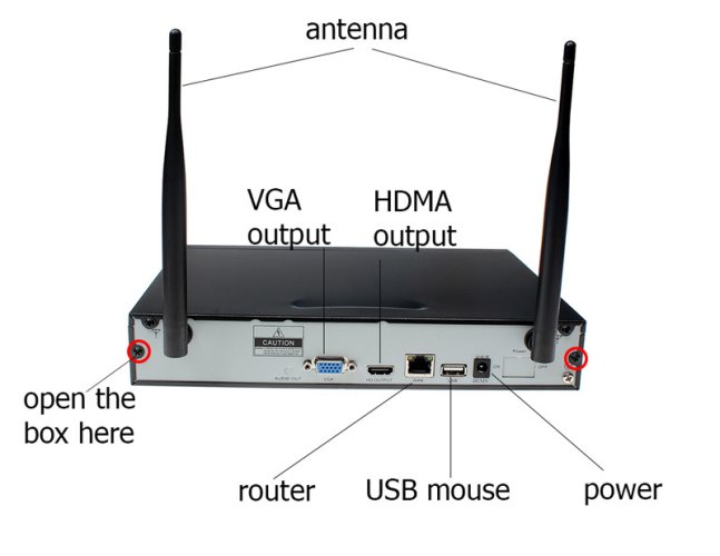 RGB-8H21A-WT 8CH Bezdrátový IP kamerový set - NVR WiFi kit + 8x 1080p IP Kamery