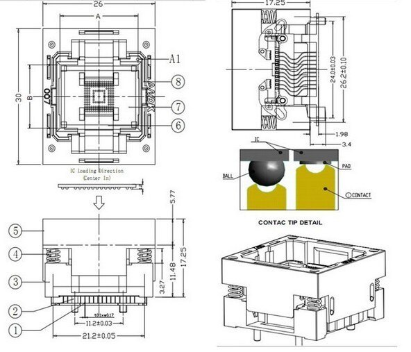 Programátor USB eMMC a NAND Flash