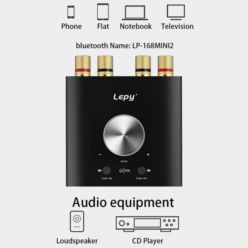 Mini Bluetooth stereo zosilňovač LP-168MINI2