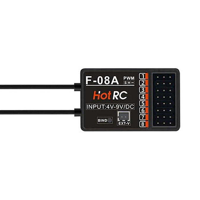 HotRC RC přijímač – Různé kanály - Model:  F-04A