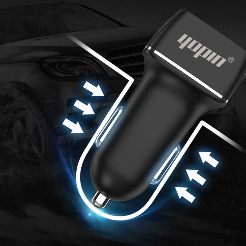 EC15 60W automobilová nabíječka s QC3.0 a 4x USB-A