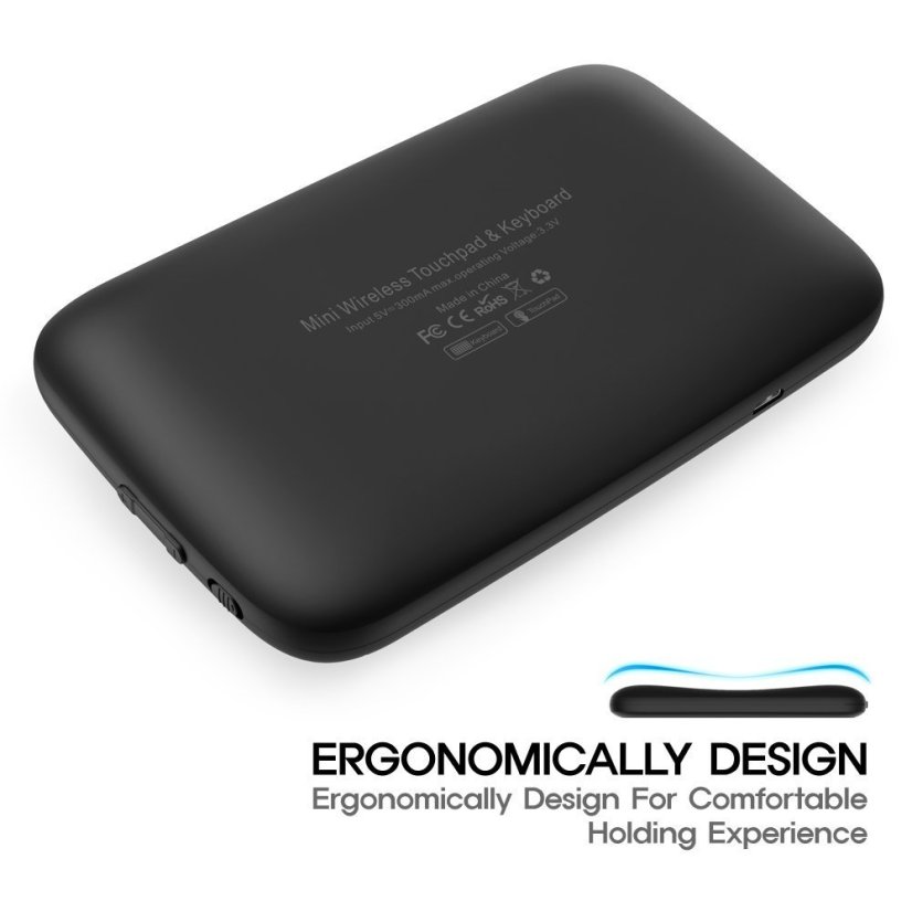 H18 Mini Touchpad Keyboard - Wireless QWERTY Keyboard with Touchpad