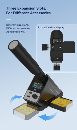 Bezšňůrová digitální pájecí stanice TS1C s OLED displejem