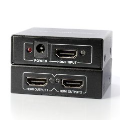 HDMI rozbočovač 1-2 porty, kovový, bez napájecího adaptéru