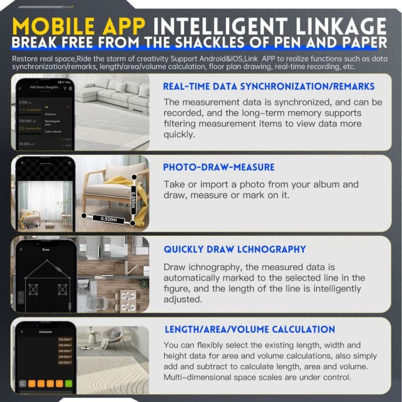FNIRSI IR40 - Laser Distance Meter with Bluetooth and USB-C