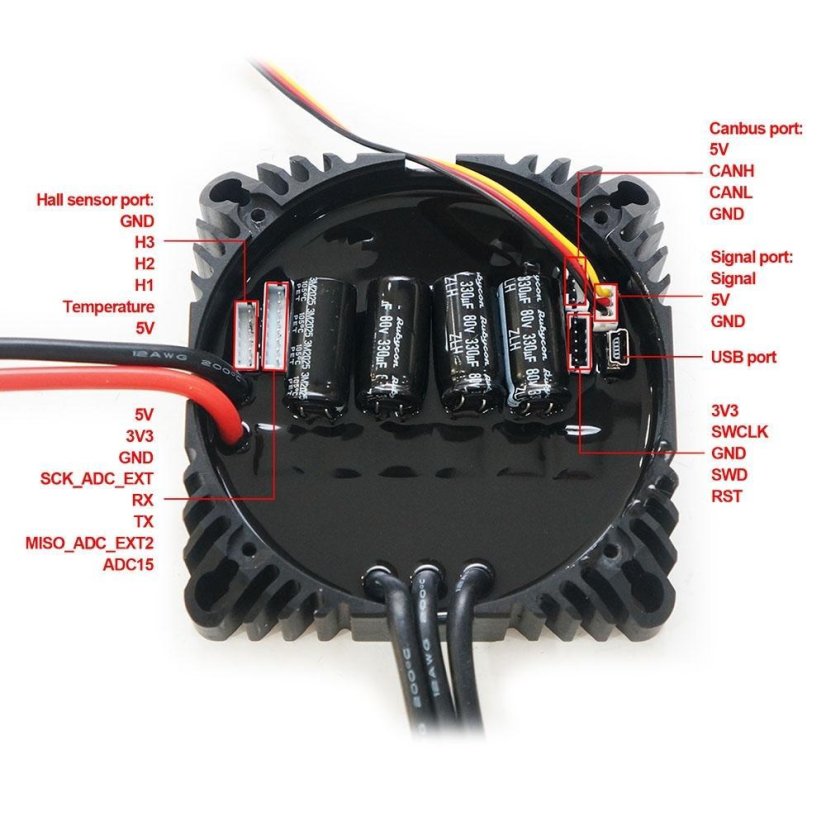 Regulátor VESC BLDC MTSPF7.5R 50A ESC v Alu boxu