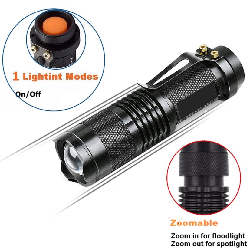 CFS124 5W UV Flashlight with Zoom