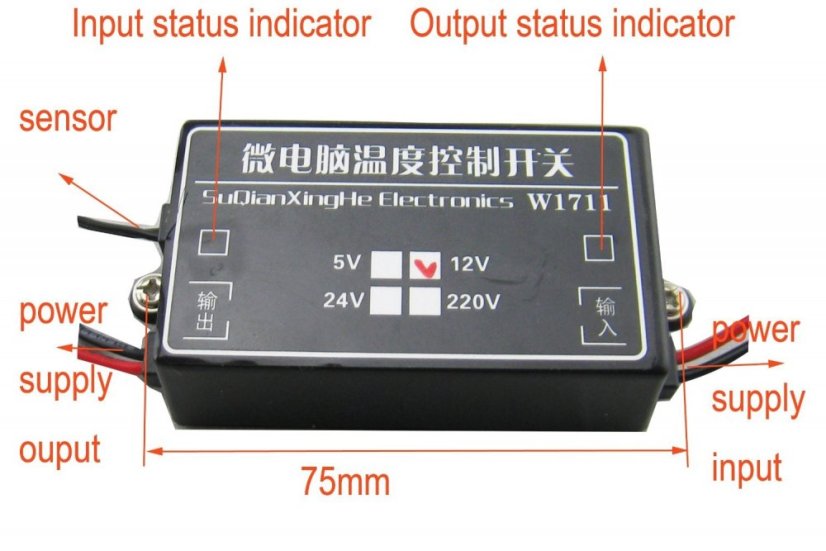 Elektronický regulátor teploty W1711 -15 až 70°C