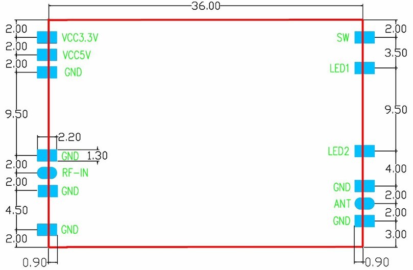 Wii-link WiFi zesilovač signálu 2400MHz-2500MHz TDD Booster s modulem XQ-02A