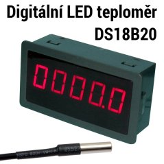 Vestavný digitálny LED teplomer YM5135T-D so snímačom DS18B20