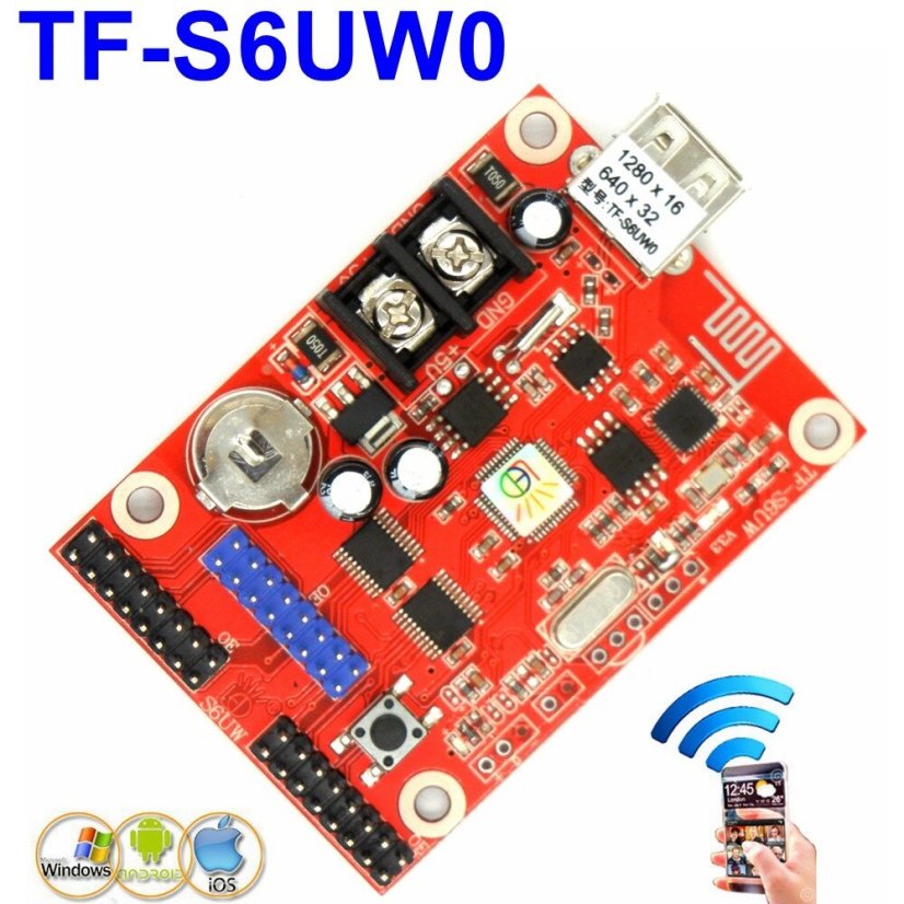 TF-S6UW0 Controller for LED Advertising Panels WIFI 1280x16 pixels