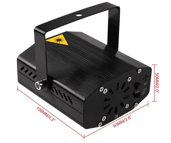 LE01 Disco Laser – Mini Laserový Projektor Světlo (Zelený + Červený)